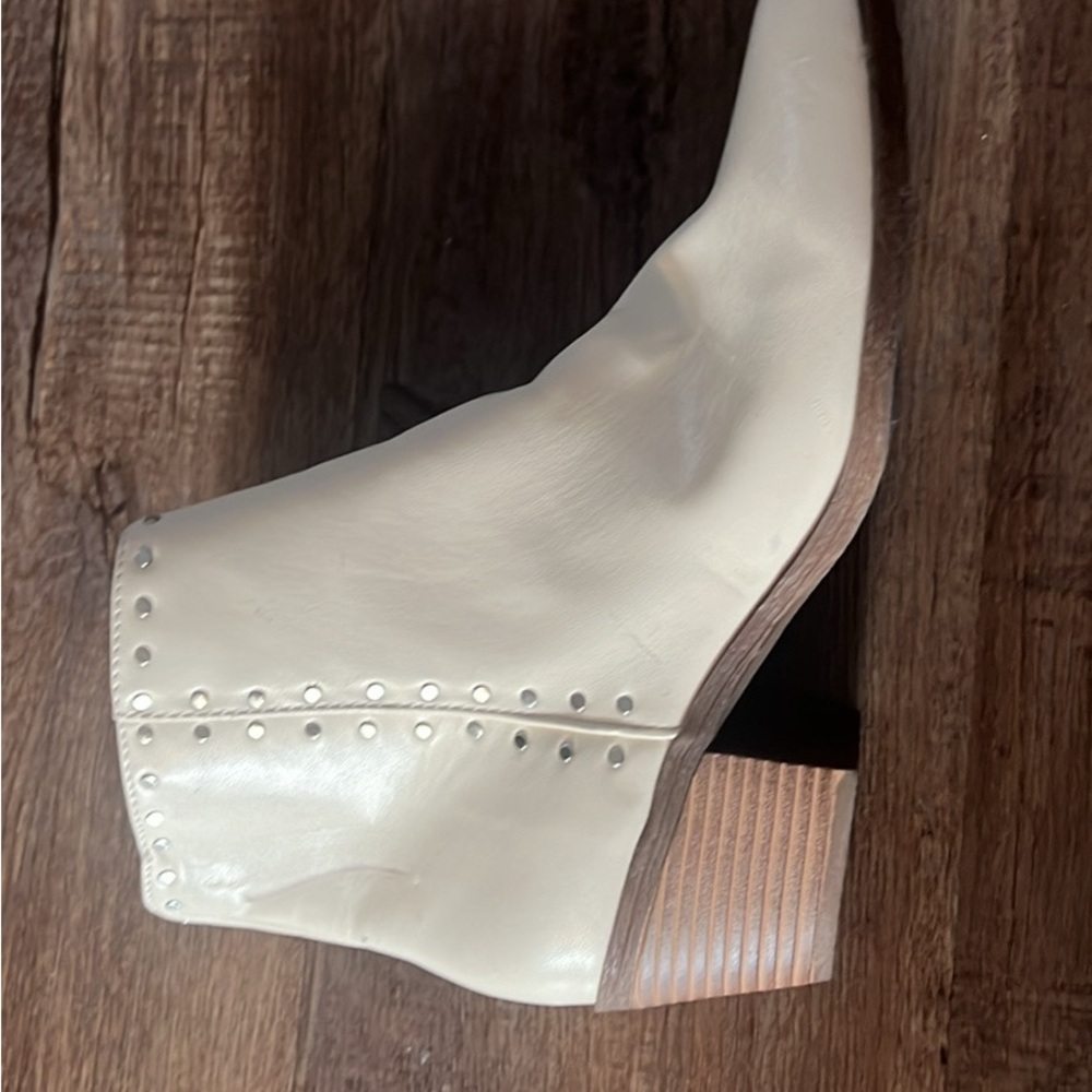 BP Studded Cream Ankle Boots - woman’s size 8.5